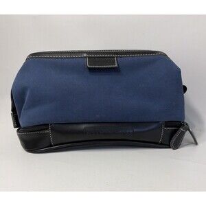 RARE Vintage Graham Webb Promotional Toiletry/Cosmetic Bag  Blue/Black EUC